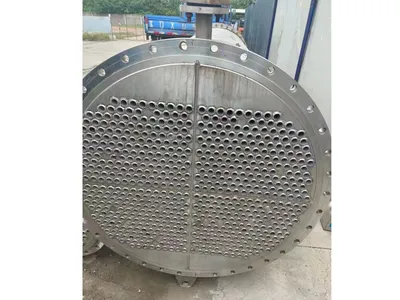 Used shell and tube heat exchanger tube sheet face — SIGMA Process Equipment